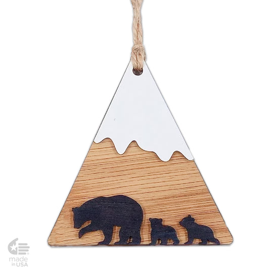 Mountain Ornament with Bears