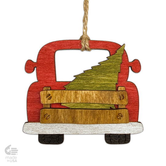 Christmas Tree Truck Ornament