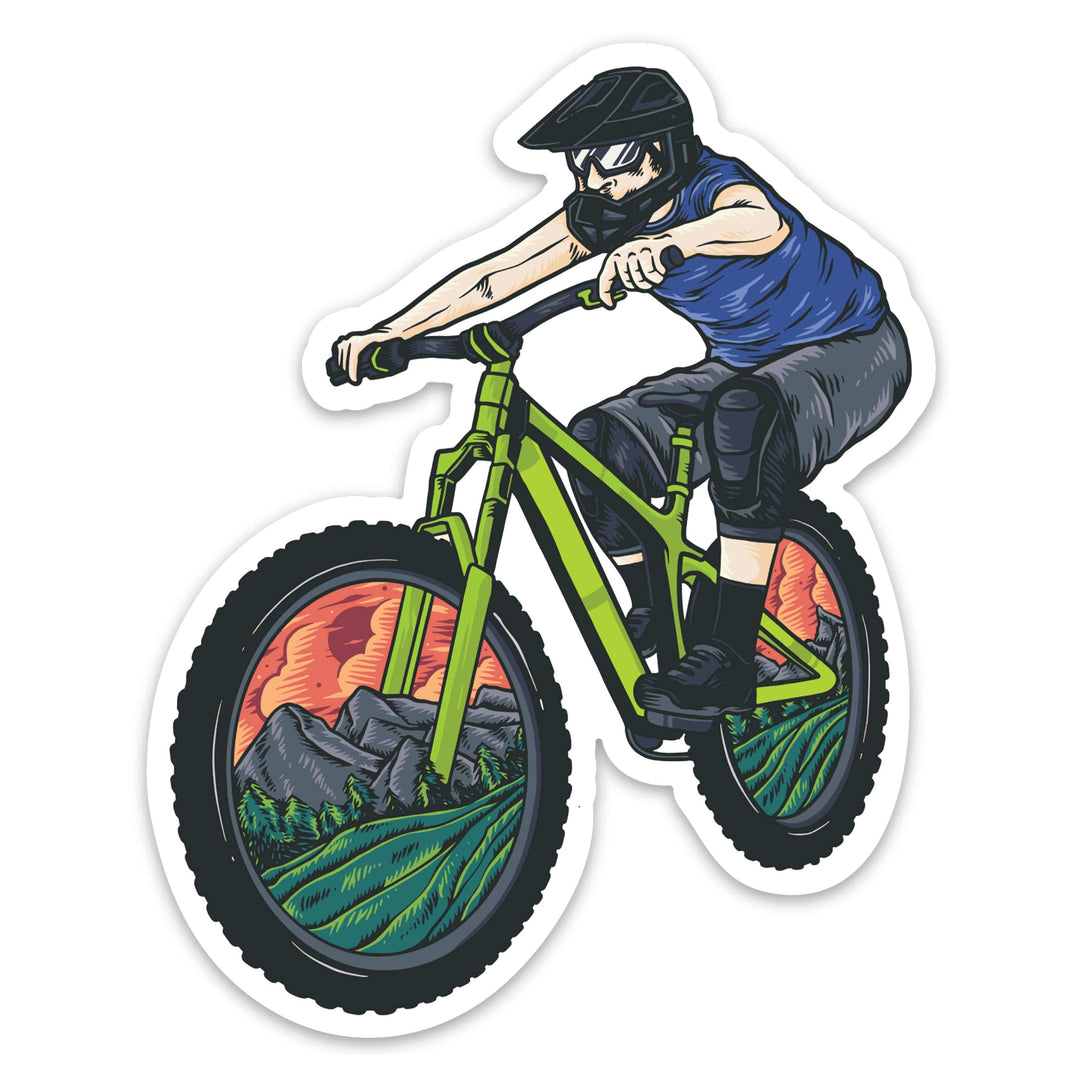 Mountain Biking Sticker - Mt Bike